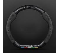 FDAFZCIOK Funda Volante Coche para Citroen C5 Aircross 2019-2023, de PU Antideslizante Transpirable elástica Profesional para decoración de Interiores,Black