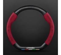 FDAFZCIOK Funda Volante Coche para Citroen SpaceTourer M 2016-2024, de PU Antideslizante Transpirable elástica Profesional para decoración de Interiores,Red