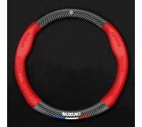 FDAFZCIOK Funda Volante Coche para Suzuki Vitara (LY AB Bj.2015), de PU Antideslizante Transpirable elástica Profesional para decoración de Interiores,Red