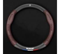 FDAFZCIOK Funda Volante Coche para Suzuki Vitara (LY AB Bj.2015), de PU Antideslizante Transpirable elástica Profesional para decoración de Interiores,Brown