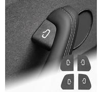FDAIUN Para Tesla Model 3 Highland 2024 Alcantarn Auto Reposabrazos Interruptor de Ventana Botón Revestimiento Pegatinas Accesorios Decorativos 4 Piezas