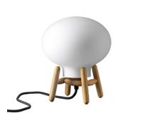 FDB Møbler Lámpara de mesa U6 Hiti Mini Opal glass-oak nature lacquered