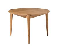 FDB Møbler Mesa de centro D102 Søs Ø55 cm Roble macizo aceitado