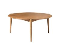 FDB Møbler Mesa de centro D102 Søs Ø85 cm Roble macizo aceitado