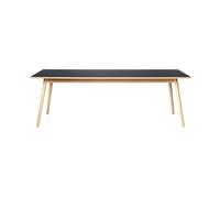 FDB Møbler Mesa de comedor C35C 95x220 cm Dark grey-oak nature lacquered