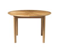 FDB Møbler Mesa de jardín M27 Sammen Ø120 cm Teca maciza aceitada