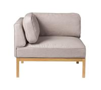 FDB Møbler Módulo de sofá L37 7-9-13 esquina izquierda 90 cm Piedra-roble lacado