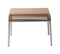 FDB Møbler Reposapiés M20S Teglgaard Cord Footrest Acero inoxidable mixto marrón