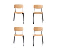 FDB Møbler Silla J182 Holmen. pack de 4 Chapa de roble-patas negras