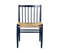 FDB Møbler Silla J80 Steel blue haya-cuerda de papel