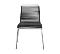 FDB Møbler Silla M20 Teglgård Cord Chair Black-stainless steel