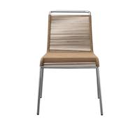 FDB Møbler Silla M20 Teglgård Cord Chair Brown mixed-stainless steel