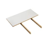 FDB Møbler Tablero de extensión C35L 82×37 cm Linóleo gris claro-roble natural con barniz al agua