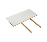 FDB Møbler Tablero de extensión C35S 95x45 cm Linóleo gris claro-roble natural con barniz al agua