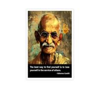 FDBEKPJY Póster inspirador de Mahatma Gandhi, con citas positivas, póster de lienzo para decoración de dormitorio, 20 x 30 cm