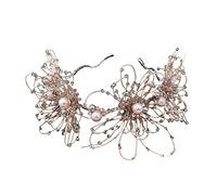 FDBEKPJY TRUSTTWO Diademas de Cristal Negro Vintage Barroco, Diademas de Perlas Hechas a Mano for Boda, 2 uds., Pinzas for el Pelo, pasadores, peines, joyería Nupcial for Mujer The New(Headband)