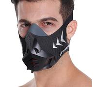 FDBRO Sports Mask Pro Workout, Fitness, Running, Resistencia, Cardio Máscara de Ejercicio con Filtro De algodón (L, Negro)