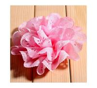 FDBTYJN Flores De Tela 10 unids/Lote 4 "Caliente Tela con Ojales Artificiales Flores Gasa Flor Encaje Parche Apliques Corona de Boda álbum de Recortes(Pink)