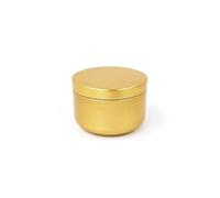 FDBTYJN Lata De Té De Metal 6/12 tarros Redondos de Aluminio con Tapa for Velas, té, cremas, cosméticos, etc.(Gold,6PCS)