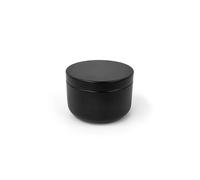 FDBTYJN Lata De Té De Metal 6/12 tarros Redondos de Aluminio con Tapa for Velas, té, cremas, cosméticos, etc.(Black,12PCS)