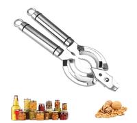FDCGAS abrelatas Manual Ajustable - 1 pcs Abridor de Tarros Acero Inoxidable, Manual Multifunción Abridor Tapa Vidrio para La Cocina Doméstica, Abrelataspara Niños, Personas Mayores, Mujeres