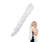 FDCGAS Blanca Boa Plumas - 1pcs Boa de plumas, longitud aprox. 120 cm, accesorio de disfraz, charlestón, años 20, flapper, carnaval, fiesta temática