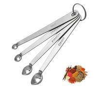 FDCGAS Juegos de Cucharas Medidoras - 4 pcs Acero Inoxidable Cuchara Set Spoons Set Líquido Seco Condimento Cucharas Hornear Cucharas Medición Cuchara Conjunto para Cocina Casera Accesorios
