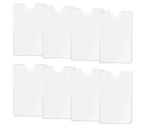 FdcLixuvol 8 fundas transparentes para tarjetas de crédito, de plástico duro, para tarjetas bancarias, carnés y tarjetas de visita, resistentes al agua, ideal para cartera, oficina o escuela (9,1 x