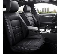 FDCYQW Fundas Asientos Coche para BMW X1 F48 2016-2023, Juego Completo de Fundas Cuero Impermeables Delanteros Y Traseros Fundas Asientos,Black