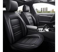 FDCYQW Fundas Asientos Coche para BMW X1 F48 2016-2023, Juego Completo de Fundas Cuero Impermeables Delanteros Y Traseros Fundas Asientos,Blackwhite