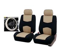 FDCYQW Fundas Asientos Coche para Renault Captur -II/ 2019-2025, Coche Cubreasientos Cómodo Transpirable Delanteros Seat Cover Protector Interior,X/Beige