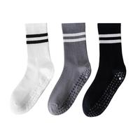 FDEETY 3 Pares Calcetines Yoga Pilates Para Mujeres Antideslizantes Comodos Artes Calcetín Marciales Tobillero Deportivo para Yoga Fitness Ballet