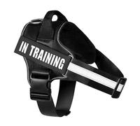 FDEETY Arnes Perro Ajustable Noche Reflectante con Hebilla Frontal Arnés Antiescape Fácil de Poner Arnés Antitirones Perro Grande Mediano Pequeño Tamaño para Adiesreamiento Correr