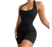 FDEETY Body sexy de una pieza sin mangas para mujer, mono de verano, monos para entrenamiento, Yoga informal