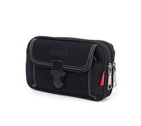 FDEETY Bolsa Cintura Táctica para Teléfono Móvil Funda Cinturón para Herramientas Pequeñas de Multiusos Deportes Senderismo Camping (Horizontal-Negro)