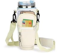 FDEETY Bolsa Térmica Portátil Aislante Neopreno Botella Agua Vaso Termo 42oz Transportable Ajustable Bandolera Botellero