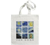 FDEETY Bolsa Tote Algodón Estampado Artístico Museo Compra Reutilizable Asas Largas Resistente Ecológica