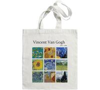 FDEETY Bolsa Tote Algodón Estampado Artístico Museo Compra Reutilizable Asas Largas Resistente Ecológica