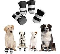 FDEETY Botas para Perros Antideslizantes 4 Piezas Protectores De Patas Impermeables Zapatos De Invierno para Mascotas Calzado para Perros Pequeños Y Grandes Botines Ajustables Y Cómodos