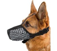 FDEETY Bozal Protector Ajustable Transpirable Malla Seguridad Canino Talla XL Patrón Zigzag