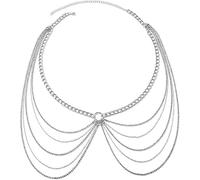 FDEETY Cadena Cascada Multicapa Cintura Cadera Mujer Joya Corporal Ajustable Accesorio Decorativo Estilo Bohemio