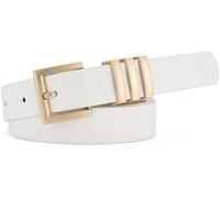 FDEETY Cinturón Elegante Rectangular Hebilla Metálica Decorativa Cuero Sintético Ajustable Mujer Complemento Vestimenta Diaria