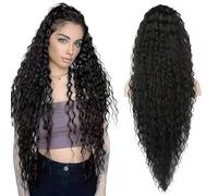 FDEETY Coleta Postiza Rizada Ondulada Larga 90cm Cola Caballo Extensión Cabello Sintético Voluminosa Ajustable Natural