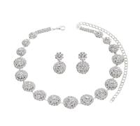 FDEETY Conjunto de Joyas Mujer Collar y Pendientes Swarovski Joyería Elegante para Eventos Especiales y Uso Diario