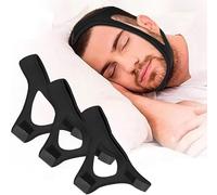 Fdeety Correa Ajustable Para La Barbilla Antirronquidos Soporte Cómodo Y Transpirable Para Dormir Mejor Banda Elástica Para Evitar Ronquidos Pack De 3 Unidades(Noir)