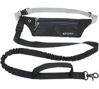 Fdeety Correa Manos Libres para Perros Cinturón Ajustable con Bolsillos Correa Elástica Reflectante Ideal para Correr Y Caminar Accesorios para Mascotas Correa para Perros Deportiva