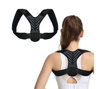 FDEETY Corrector Postura Espalda Corrección de Postura con Correa Para el Hombro Corrección de Escoliosis y Joroba Proporciona Forma Apto para Hombres Mujeres(Negro-M)