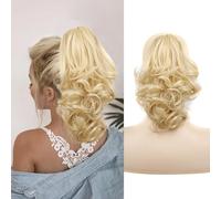 FDEETY Extensión Cabello Coleta Rizada Ondulada Postiza Cola Caballo Sintética Elegante Peinado Mujer