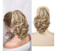 FDEETY Extensión Cabello Coleta Rizada Ondulada Postiza Cola Caballo Sintética Elegante Peinado Mujer