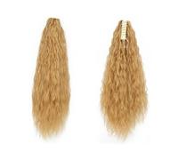 FDEETY Extensión Cabello Ondulado Tipo Cola Caballo Pinza Garra Melena Larga Rizada Natural Voluminosa Postiza